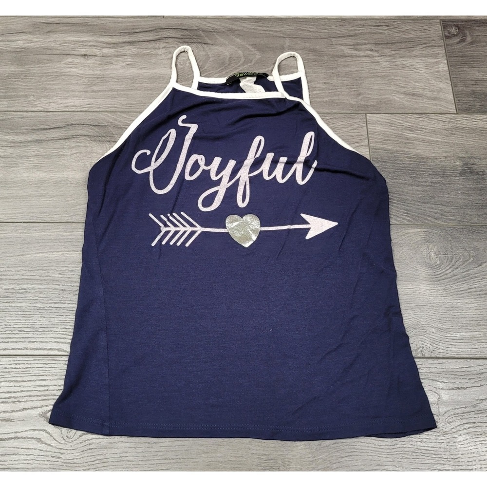 Beware Women's Spaghetti Strap Tank Top Joyful Blue Size L